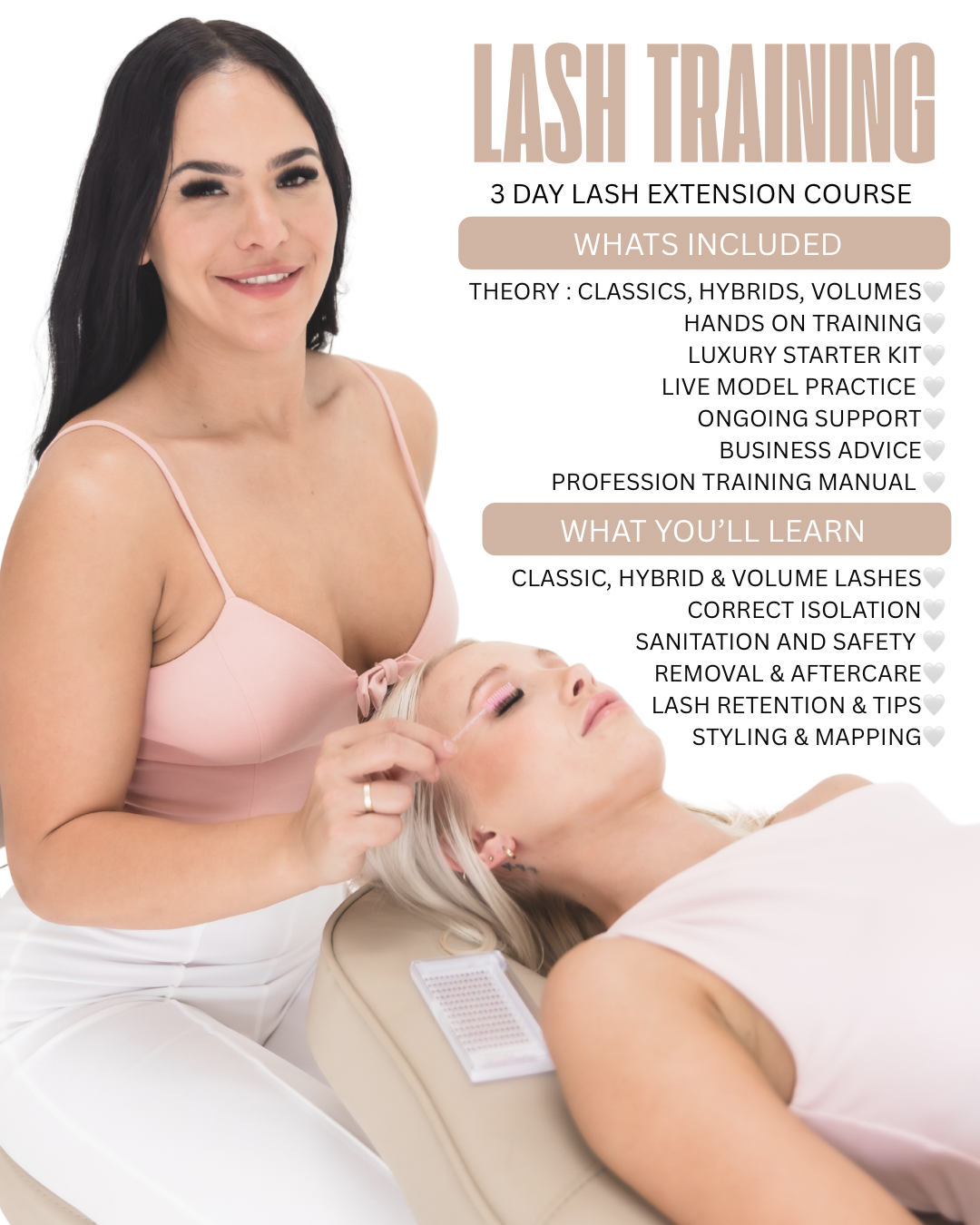 BEGINNER LASH TRAINING COURSE | 3-Day In-Person Training